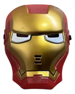 Máscara infantil de plástico Avengers con luz LED Iron Man Red Iron Man