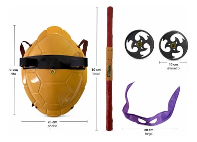 Cosplay Donatello Tortugas Ninja Infantil Set 4 Piezas1