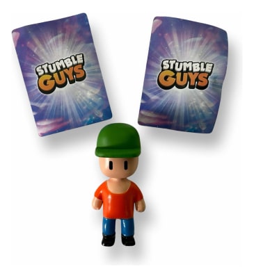 Figura 9cm Mr. Stumble Guys + 2 Tarjetas Al Azar