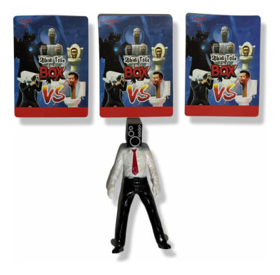 Figura Big Speakerman Skibidi Toilet + 3 Tarjetas Azar 10 Cm1