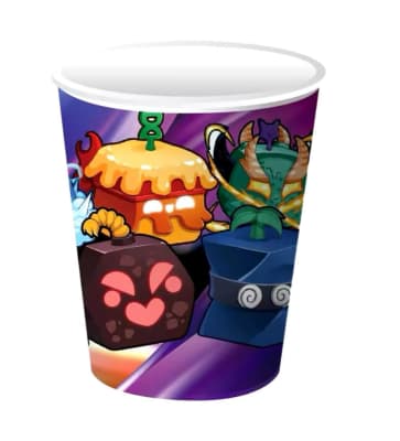 Pack 10 Vasos Decoración Diseño Blox Fruits Roblox