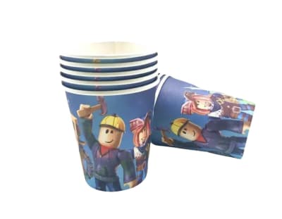 Pack 10 Vasos Cumpleaños Roblox Decoración1