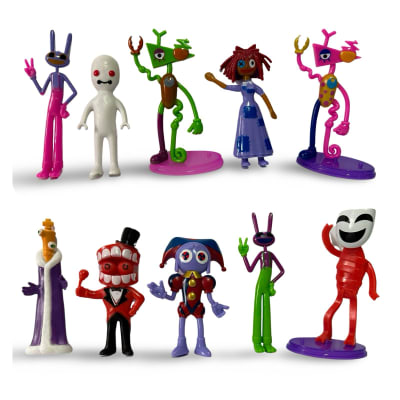 Pack 10 Figuras Personajes Amazing Circus Digital V1 Pvc1