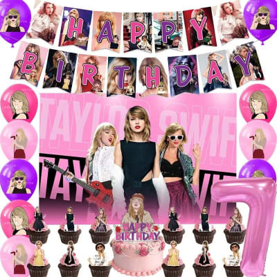Kit Cumpleaños Taylor Swift Fiestas Tela De Fondo Decoracion1