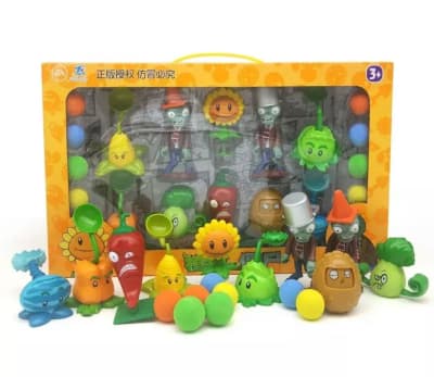 Set 10 Figuras Plantas Vs Zombie Interactivas Con Caja1