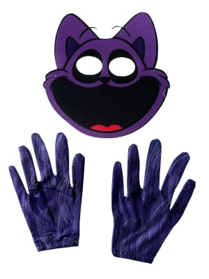 Antifaz Y Guantes Cosplay Catnap Smiling Critters Niños2