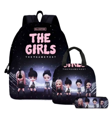 Mochila Escolar Lonchera Estuche Blackpink The Girls The Gam1