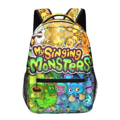 Mochila Escolar My Singing Monsters Diseño Completo