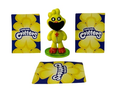 Figura Kickinchicken Smiling Critters + 3 Tarjetas Al Azar