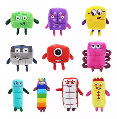 Pack 10 Peluches Felpa De Numberblocks Diseño