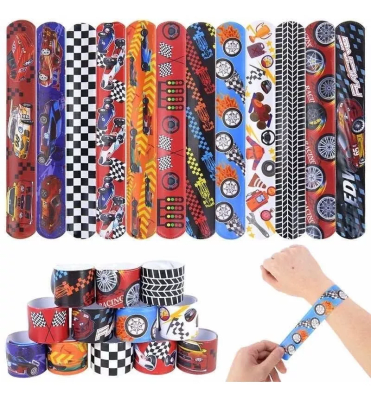 Pack 12 Pulseras Cumpleaños Hot Wheel Niños