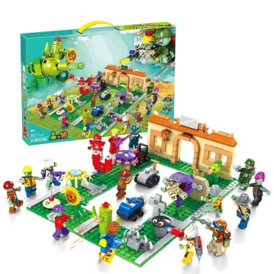 Set Bloques Construcción Plantas Vs Zombie En Caja 687 Pcs