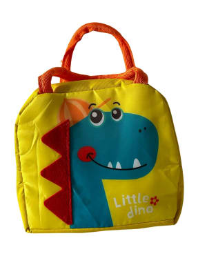 Lonchera Escolar Niños Diseño Dinosaurio Naranja