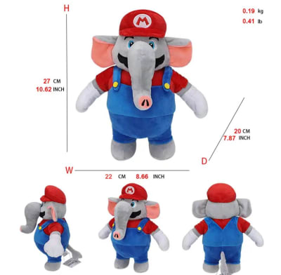 Peluche Elefante Super Mario Bros Wonder 20231