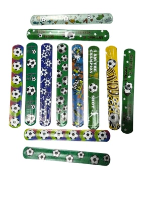 Pack 12 Pulseras Cumpleaños Fútbol Fiestas Decoración