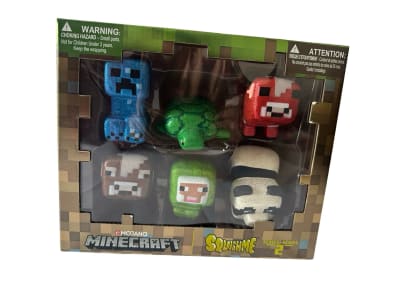 Pack 6 Juguetes Squishme Minectaft Just Toys Antiestrés1