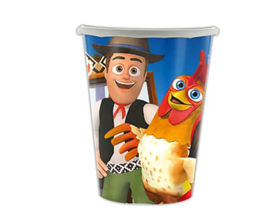 Pack 10 Vasos Cumpleaños Diseño Granja Zenón Decoración