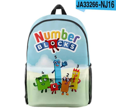 Mochila Escolar Numberblocks Dibujos Niños Animados 1 A 5