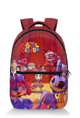 Mochila Escolar Diseño The Amazing Circus Digital Calidad V1