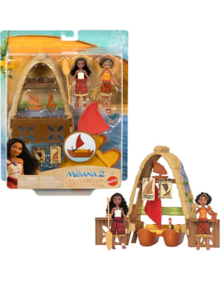 Pack Figura Moana 2 Loto Heihei Juguete Barco Original Movie1