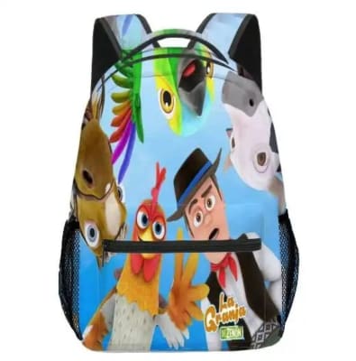 Mochila Escolar Niños Granja Bartolito Y Zenón Animales