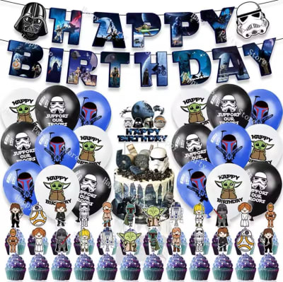 Kit Cotillon Diseño Star Wars Baby Yoda Cumpleaños Decoracin