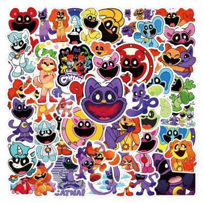 Pack 50 Stickers Smiling Critters Catnap Niños Poppy Time