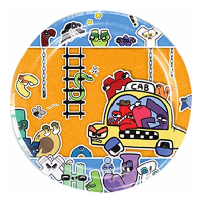 Pack 10 Platos Diseño Alfabeto Lore Cumpleaños Niños1