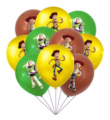 Pack 12 Globos Látex Toy Story Diseño Cumpleaños1