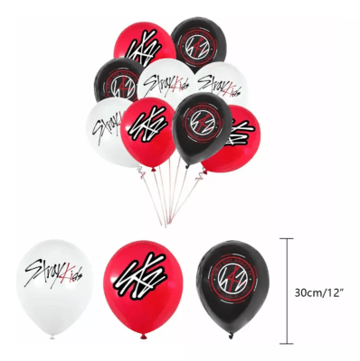Pack 12 Globos Látex Stray Kids K-pop Cumpleaños Diseño1
