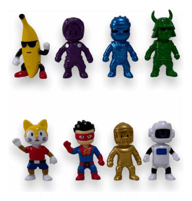 Set 8 Figuras Stumble Guys Nuevos Skins V1 Pvc 7 Cm