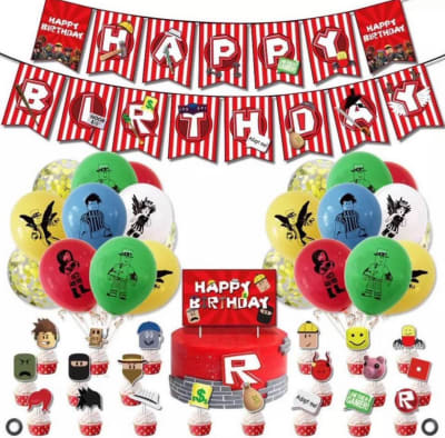Kit Cumpleaños Decoración Roblox Fiestas
