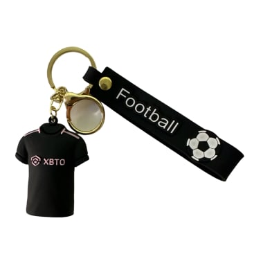 Llavero messi inter milan negro silicona