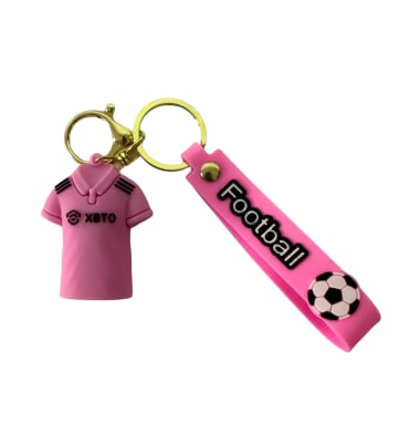 Llavero messi inter milan rosado silicona