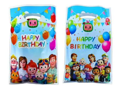 pack 10 bolsas cumpleaños dulces cocomelon serie infantil