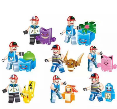 Bloques de construcción pokemon 80 pcs de 8 figuras1