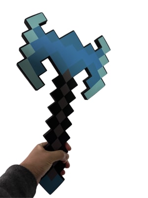 Juguete Diseño Hacha estilo Diamantede  Minecraft 45x25