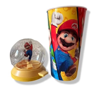 Vaso Jugo Calidad Diseño Súper Mario Bros Movie (Plástico grueso para mantener líquido)1