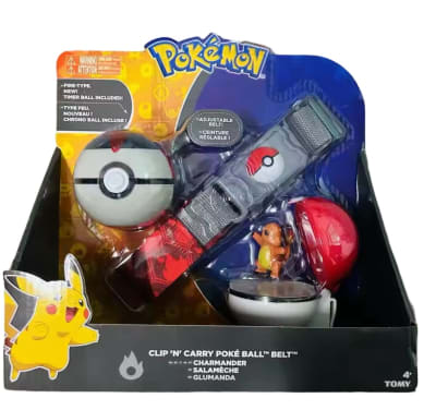 Cinturon Pokemon Charmander + Figura + 2 Pokebolas