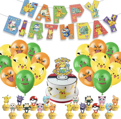 Kit Decoración Cumpleaños Diseño Pokemon6