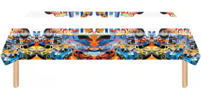 Mantel Diseño Fiestas Cumpleaños Hot Wheels Decoración Mesa