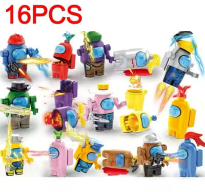 Pack bloques construccion Among Us 16 Pcs