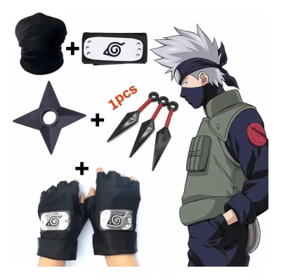 Kit Accesorios Kakashi Naruto Niños Cosplay Armas Juguetes1