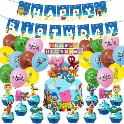 Kit Cumpleaños Globos Pocoyo Cotillón1