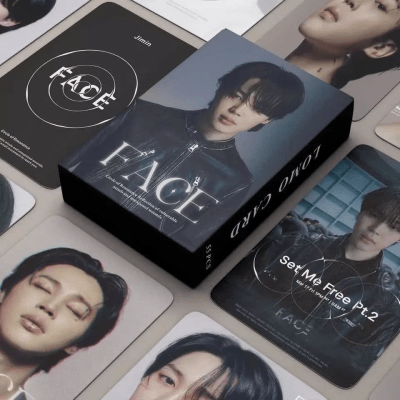 Set 55 Photocards Lomo Card Jimin Face Bts K-pop