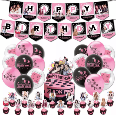 Kit Cumpleaños Blackpink K-pop Decoración Calidad Diseño1