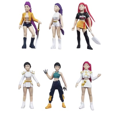 Set 6 Figuras Pvc Huntrix Demon Hunter Kpop 10cm Kpop Golden