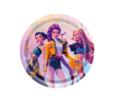 Platos Huntrix Guerreras Kpop Demon Hunter 18cm Pack 10 Cumpleaños