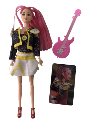 Muñeca Mira Guerrera Kpop 30cm Con Música Y Guitarra Golden