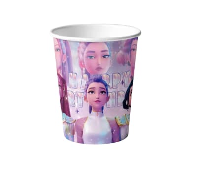 Vasos Huntrix Guerreras Kpop Demon Hunter 9cm Pack 10 Cotillon